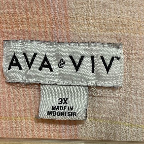 AVA&VIV peach button down - Picture 5 of 6
